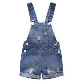 Baby Toddler Ripped Style Denim Shortalls