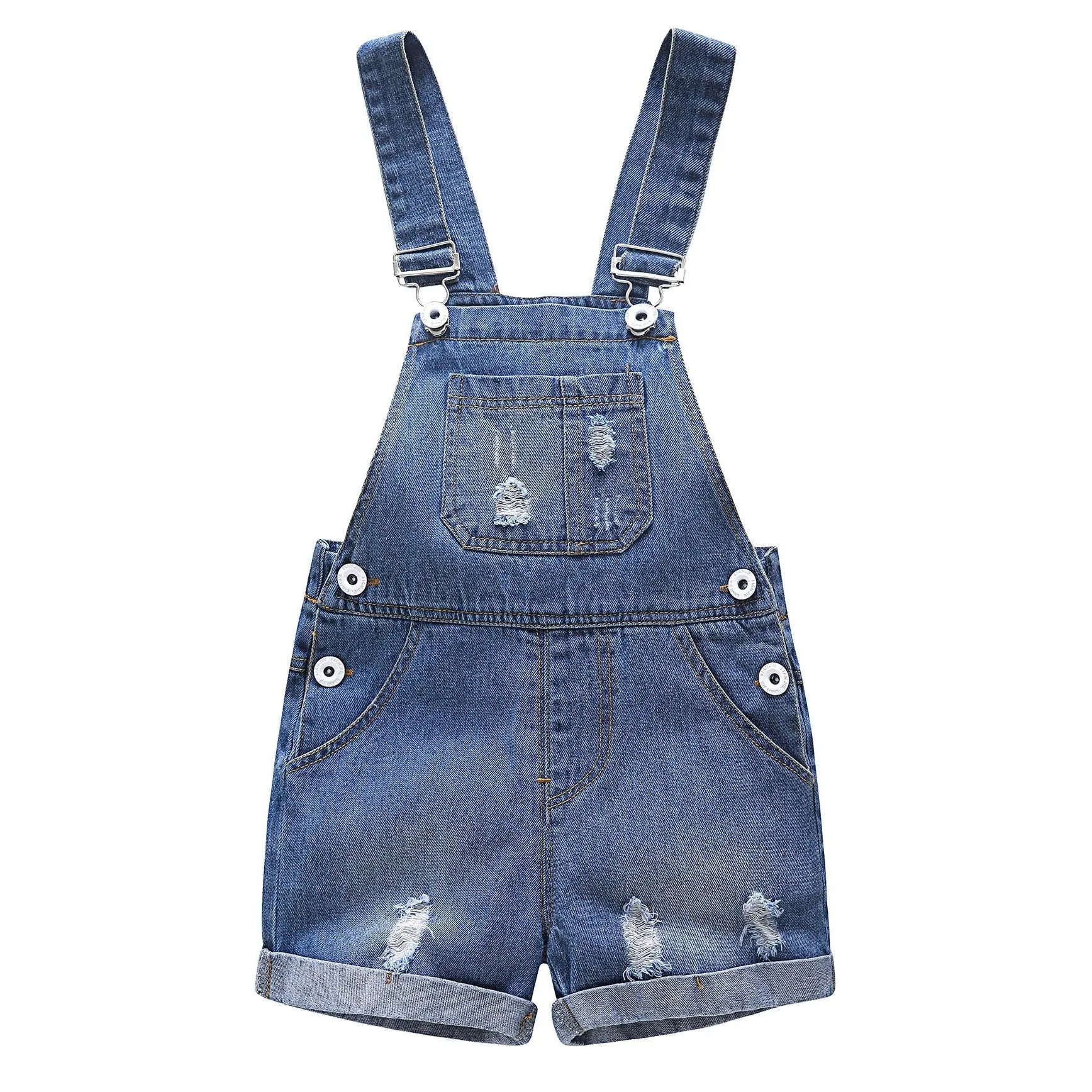 Baby Toddler Ripped Style Denim Shortalls