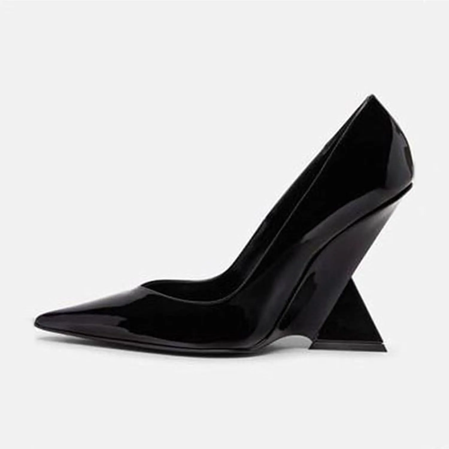 Black Sexy Women's Personal Strange Style Heel Pumps, Large Size Fashion Ponited Toe High Heels for Party, Banquet and Fashion Show,8,Black