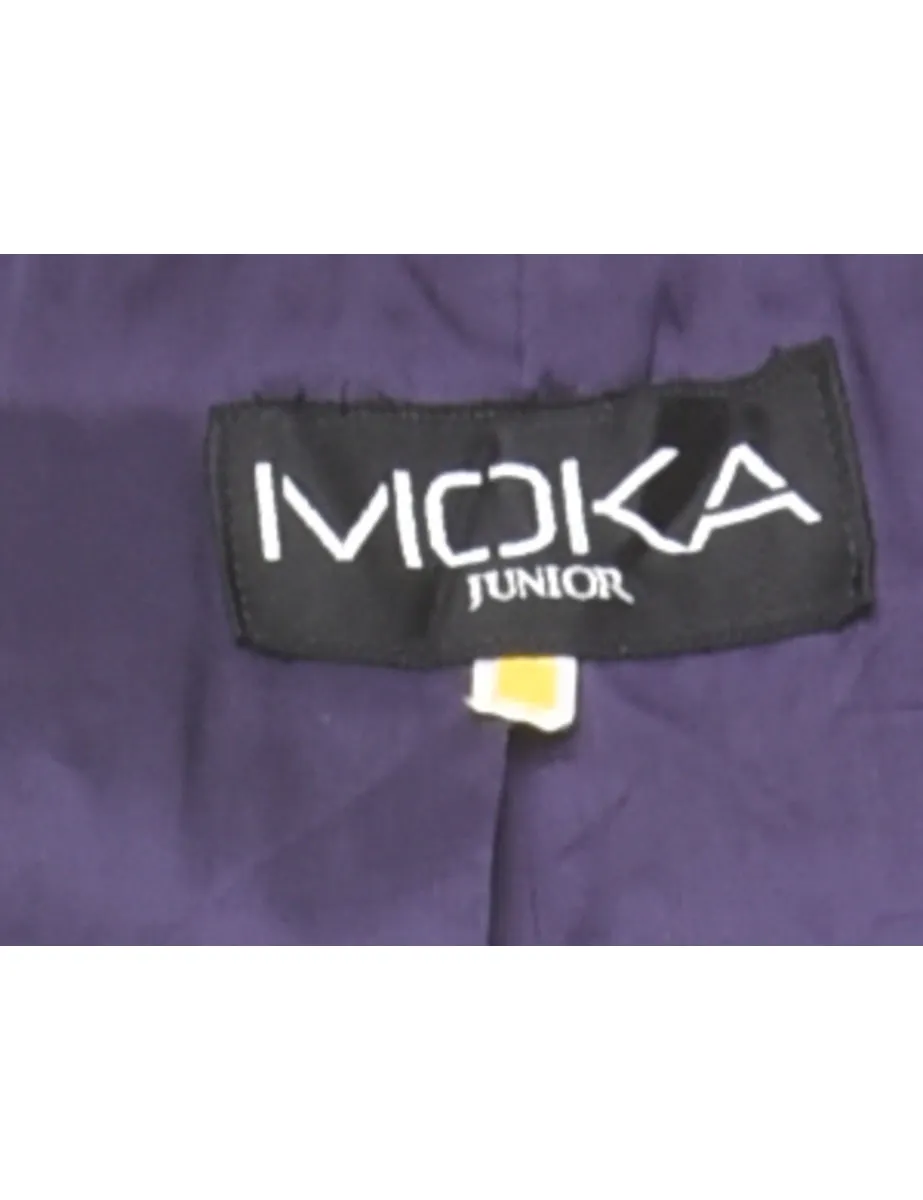 Button Front Purple Jacket - M