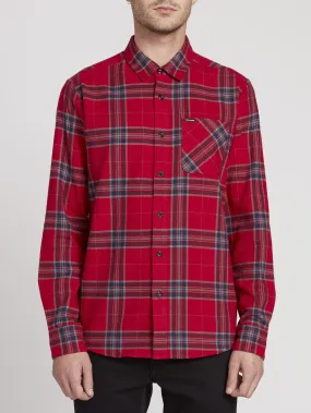 Caden Plaid Shirt - Engine Red