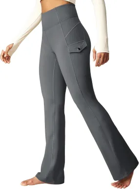Heathyoga Cargo Sweatpants for Women Waterproof Hiking Pants Women Fleece Lined Pants Bootcut Winter Pants Warm Outdoor