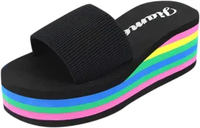 High Beach Sandals Bath Women's Platform Slippers Wedge Heel Shoes Women's Slipper Sandals for Women 2025