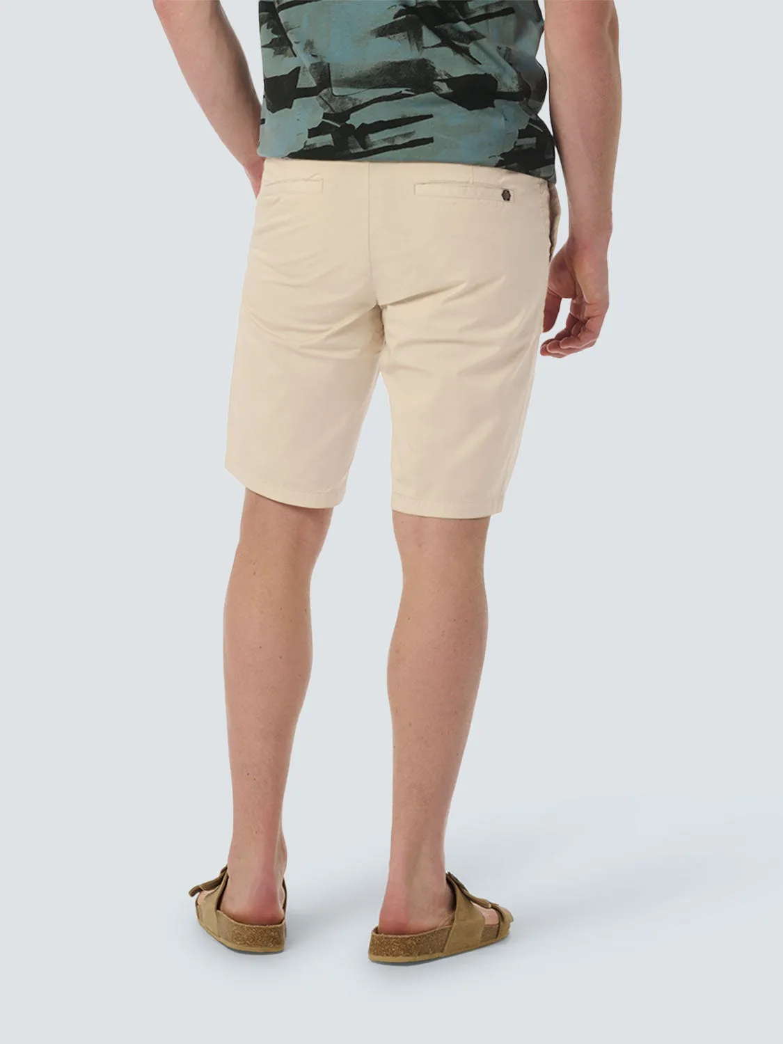 Leisure Short with Stretch and Elastic Band | Cement