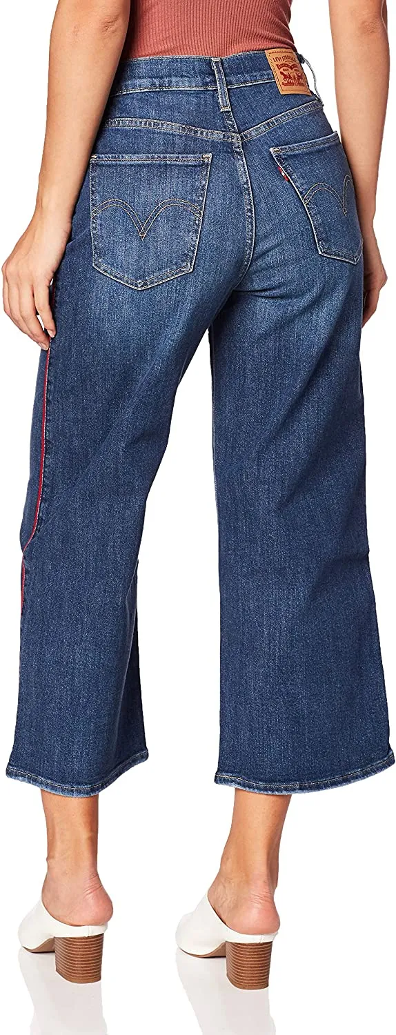 Levi's® Womens Mile High Wide Leg Pipe Down Crop Jeans