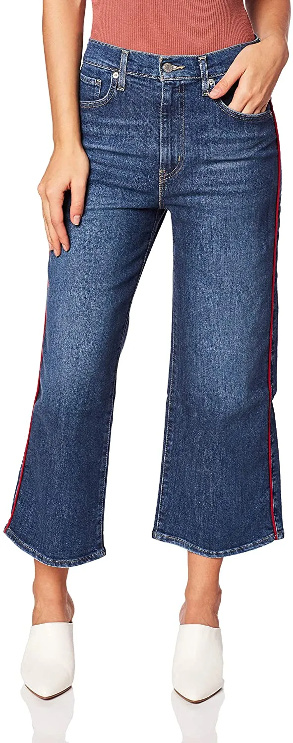 Levi's® Womens Mile High Wide Leg Pipe Down Crop Jeans