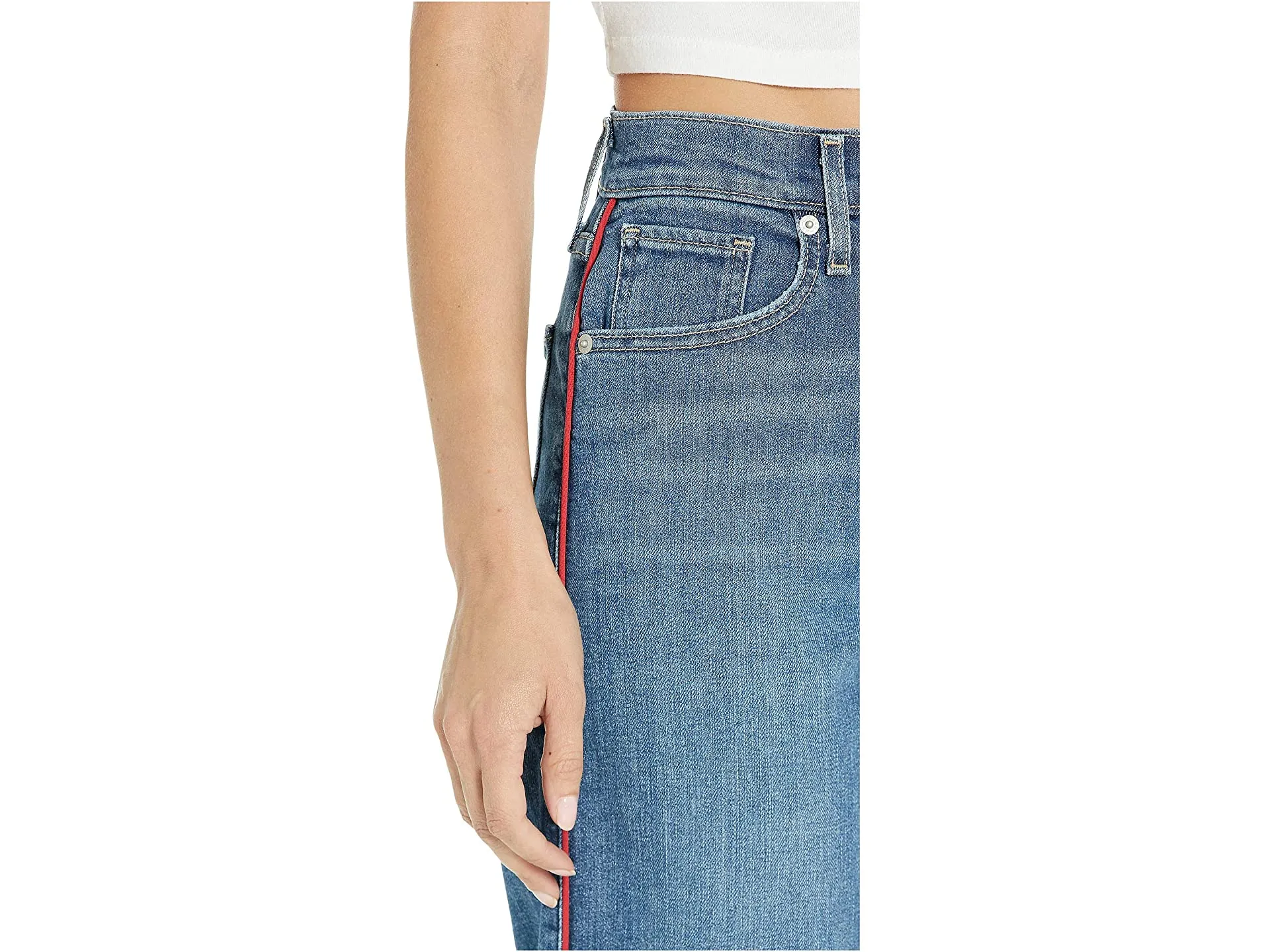 Levi's® Womens Mile High Wide Leg Pipe Down Crop Jeans