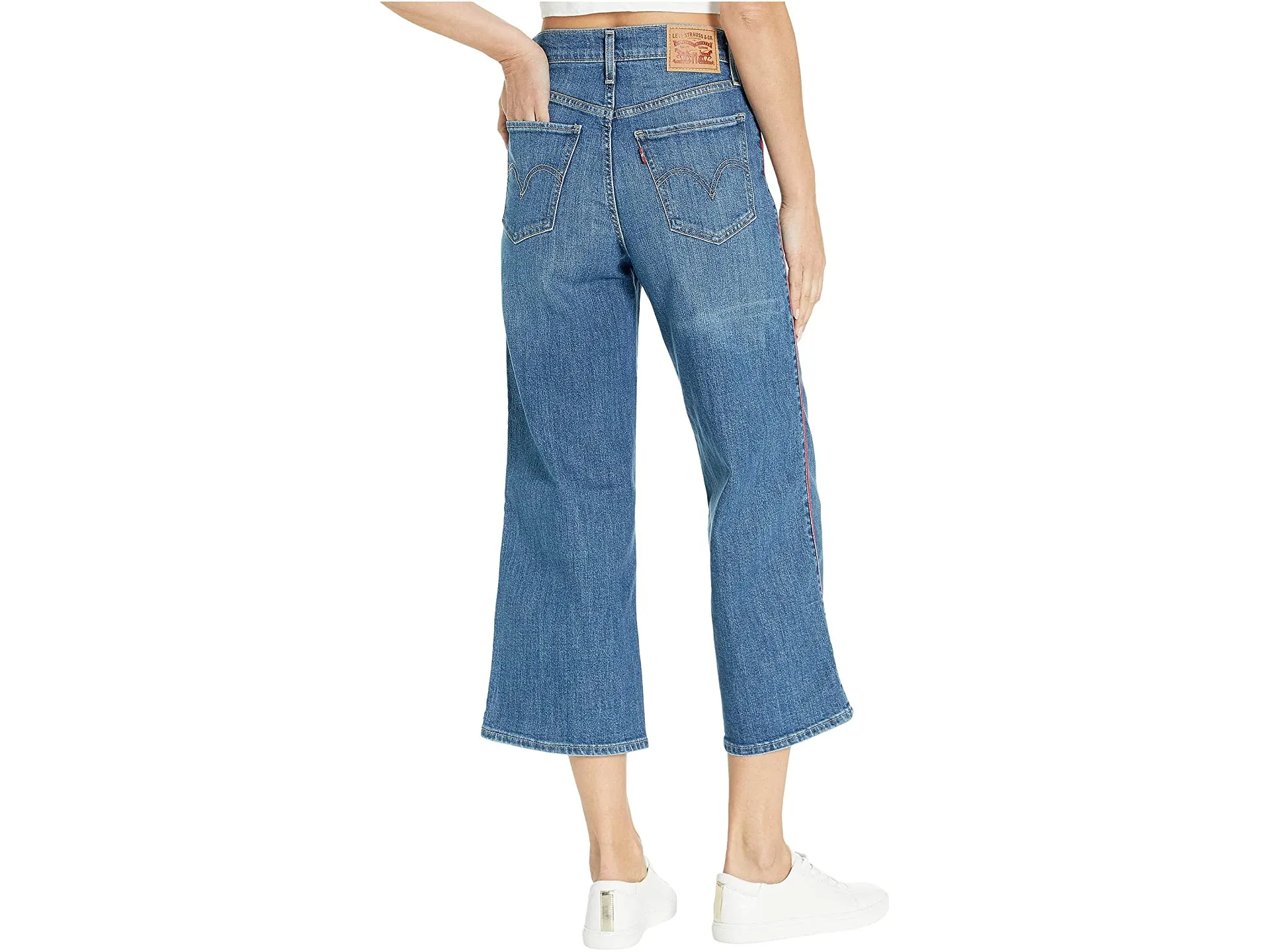 Levi's® Womens Mile High Wide Leg Pipe Down Crop Jeans