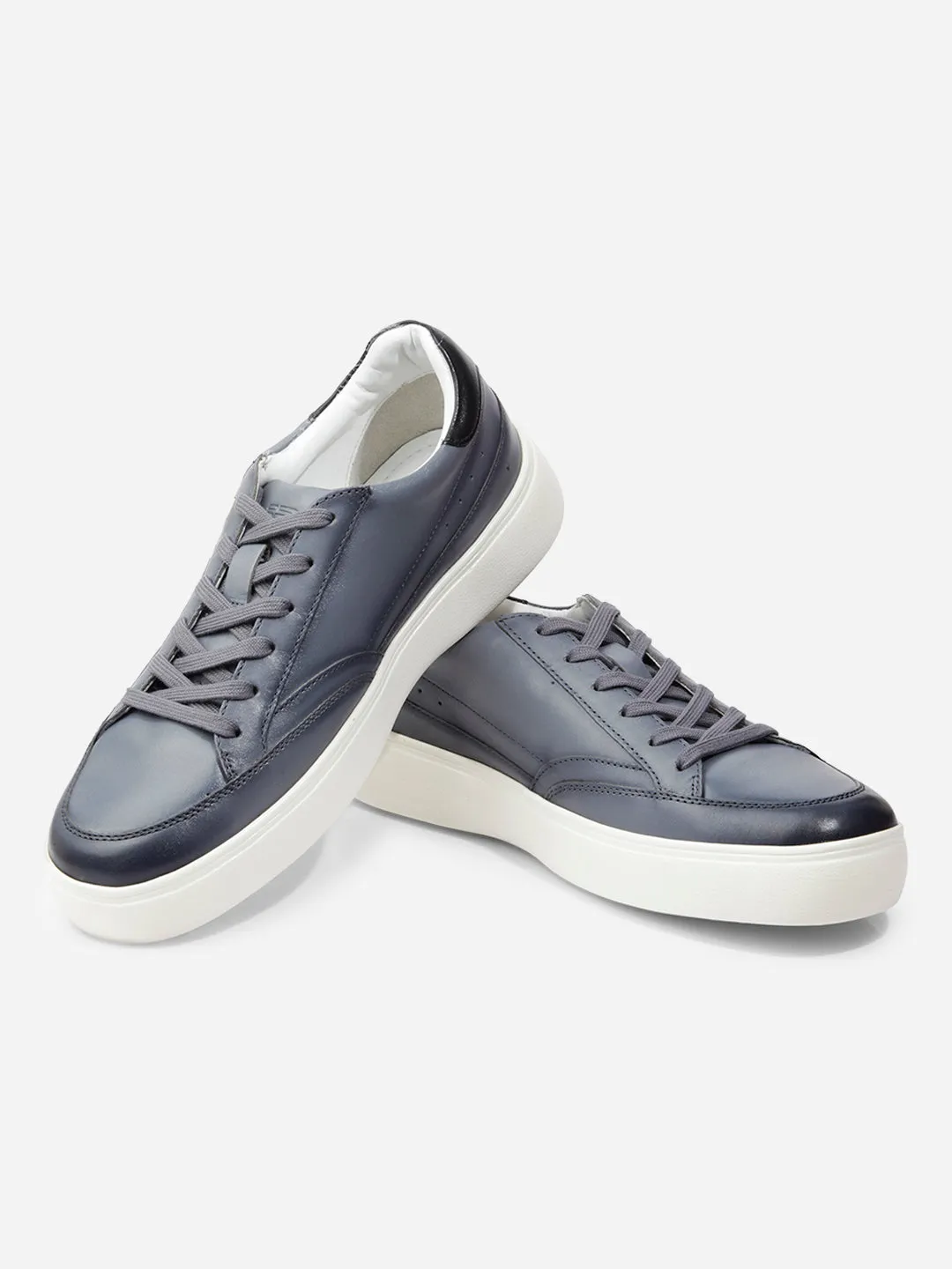 Stylish Mens Grey Leather Sneaker with Premium Quality (ID3091)