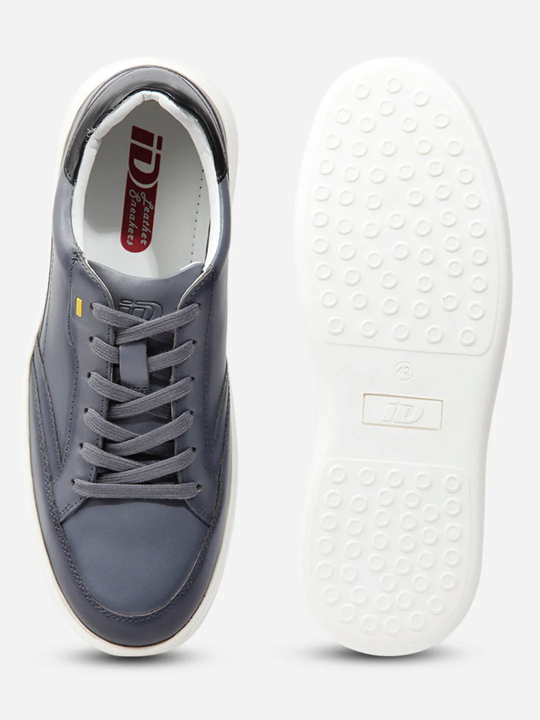 Stylish Mens Grey Leather Sneaker with Premium Quality (ID3091)