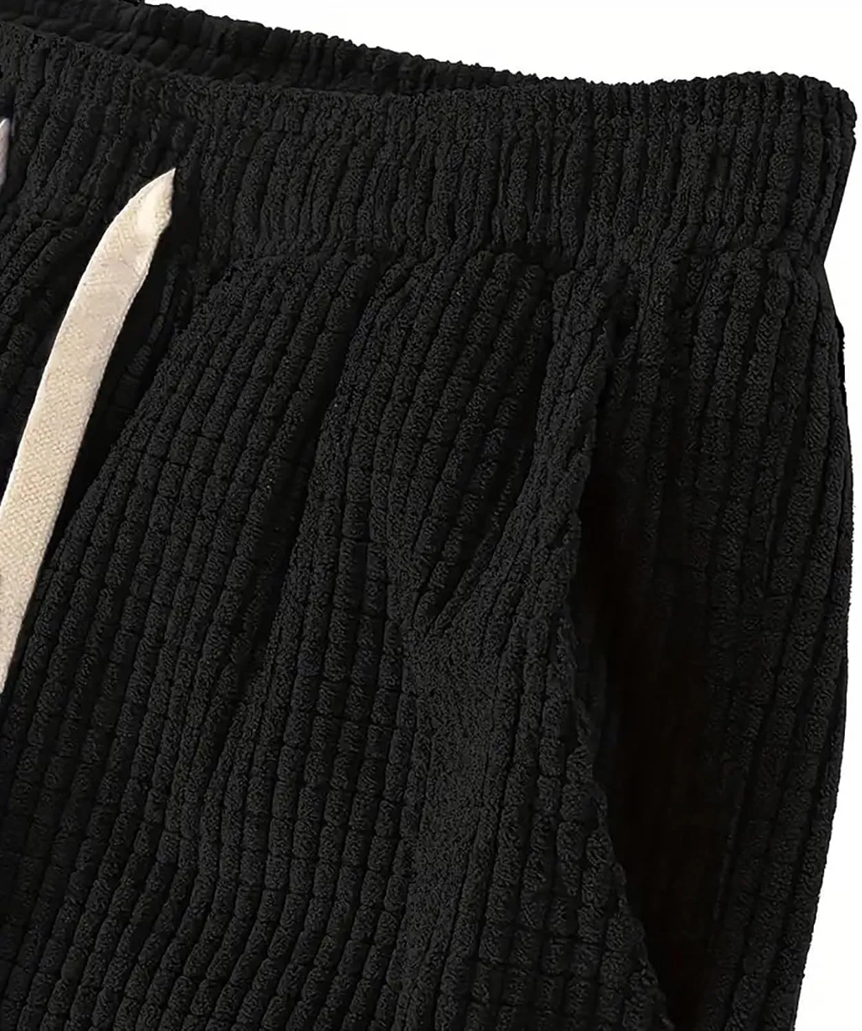 Men's Cargo Pants Casual Linen Drawstring Waist Pant Sweatpant Joggers Loose Beach Walking Running Jogger