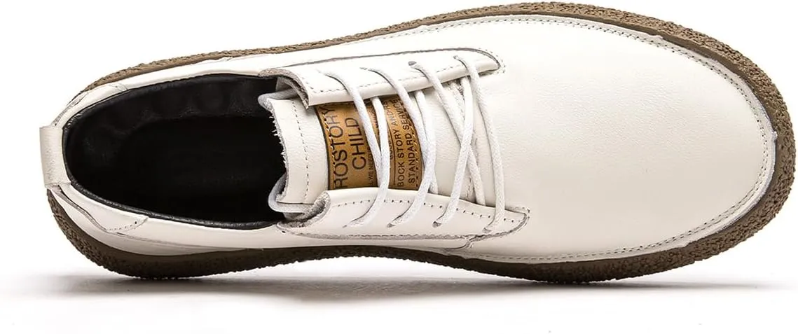 Men's Fashion Sneakers Leather Casual Dress Shoes Breathable Oxford Shoes for Men