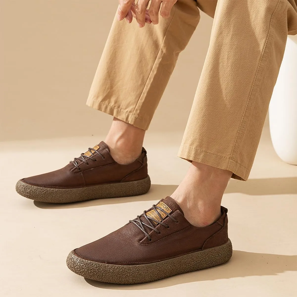 Men's Fashion Sneakers Leather Casual Dress Shoes Breathable Oxford Shoes for Men