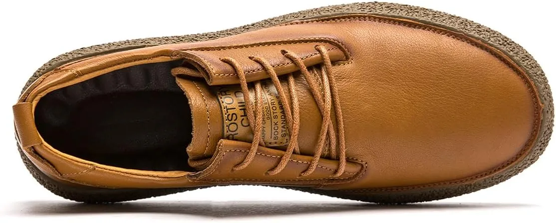 Men's Fashion Sneakers Leather Casual Dress Shoes Breathable Oxford Shoes for Men