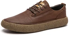 Men's Fashion Sneakers Leather Casual Dress Shoes Breathable Oxford Shoes for Men