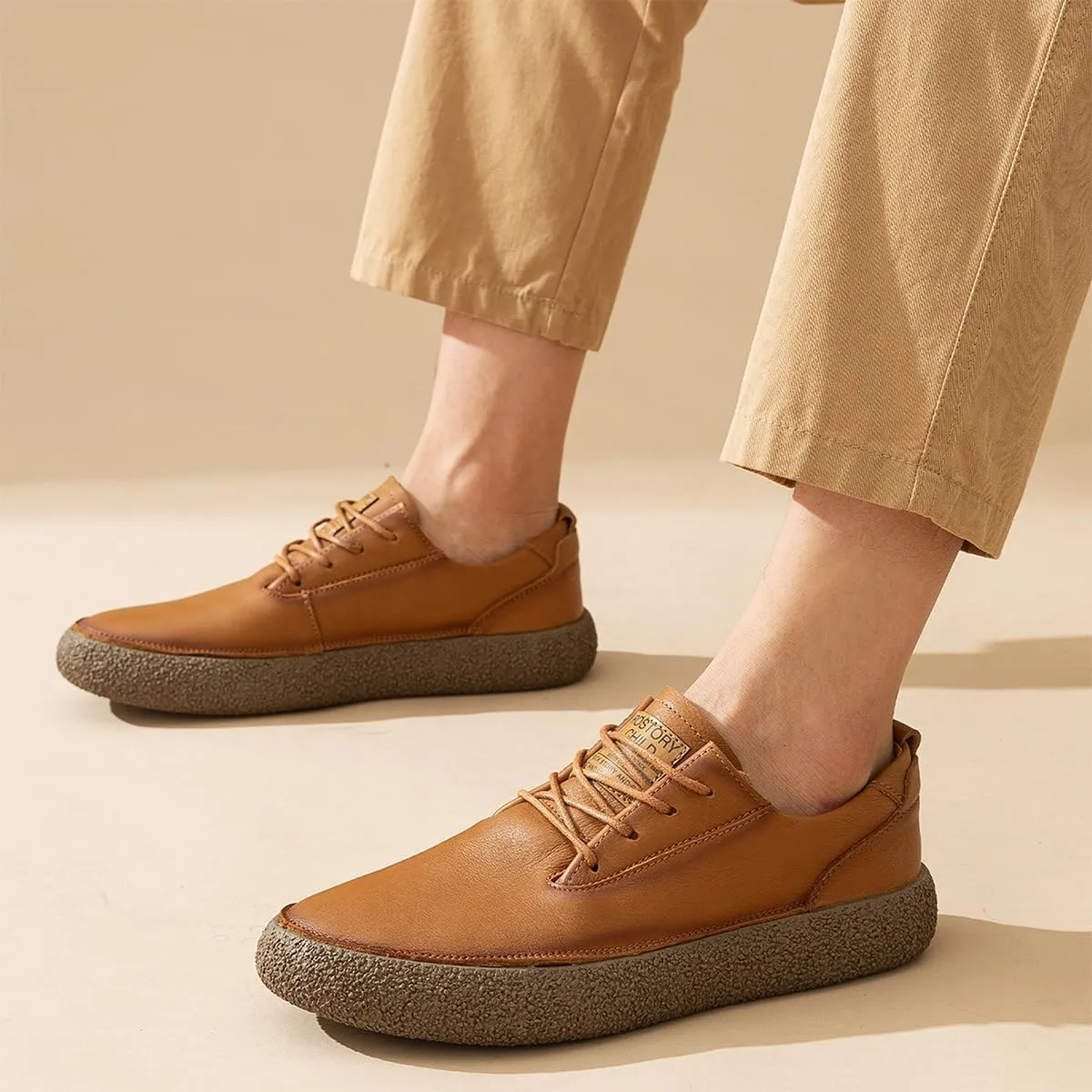 Men's Fashion Sneakers Leather Casual Dress Shoes Breathable Oxford Shoes for Men