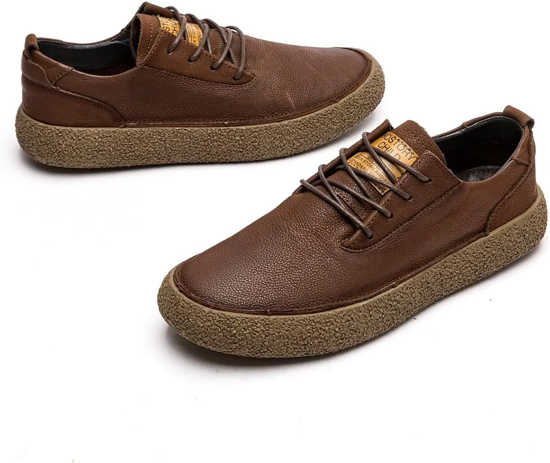 Men's Fashion Sneakers Leather Casual Dress Shoes Breathable Oxford Shoes for Men