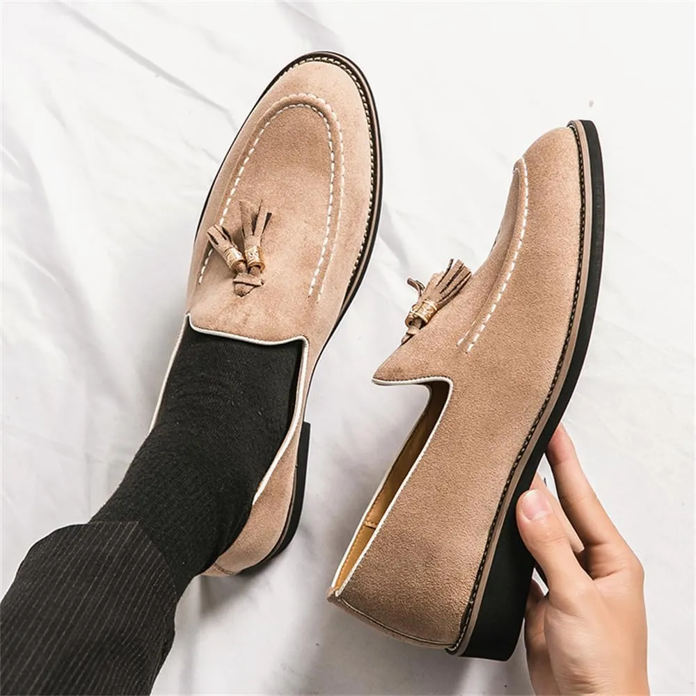 Men's Loafers Dress Shoes Slip-on Formal Tassel Tuxedo Suit Shoes