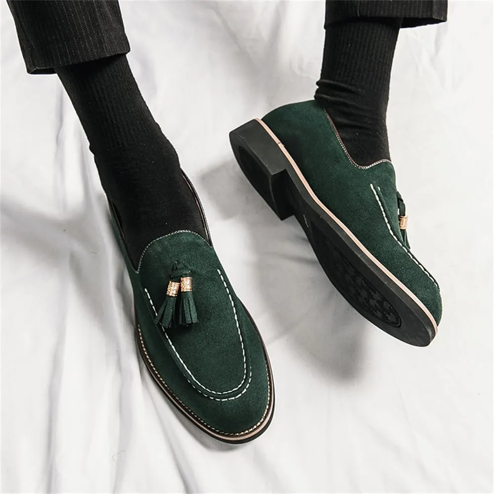 Men's Loafers Dress Shoes Slip-on Formal Tassel Tuxedo Suit Shoes