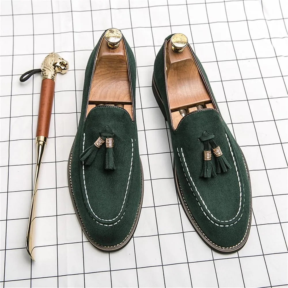 Men's Loafers Dress Shoes Slip-on Formal Tassel Tuxedo Suit Shoes