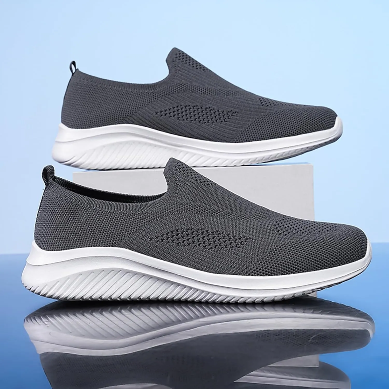 Men's Walking Shoes Lightweight Slip on Sneakers Breathable Comfortable Tennis Shoes Casual Trainers Athletic Shoes