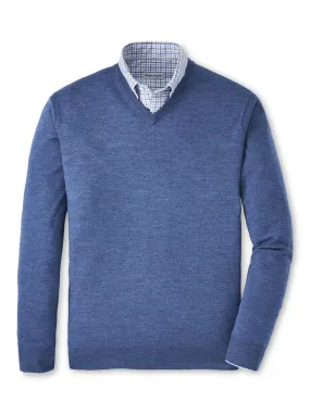 Peter Millar Autumn Crest V-Neck in Ocean Blue