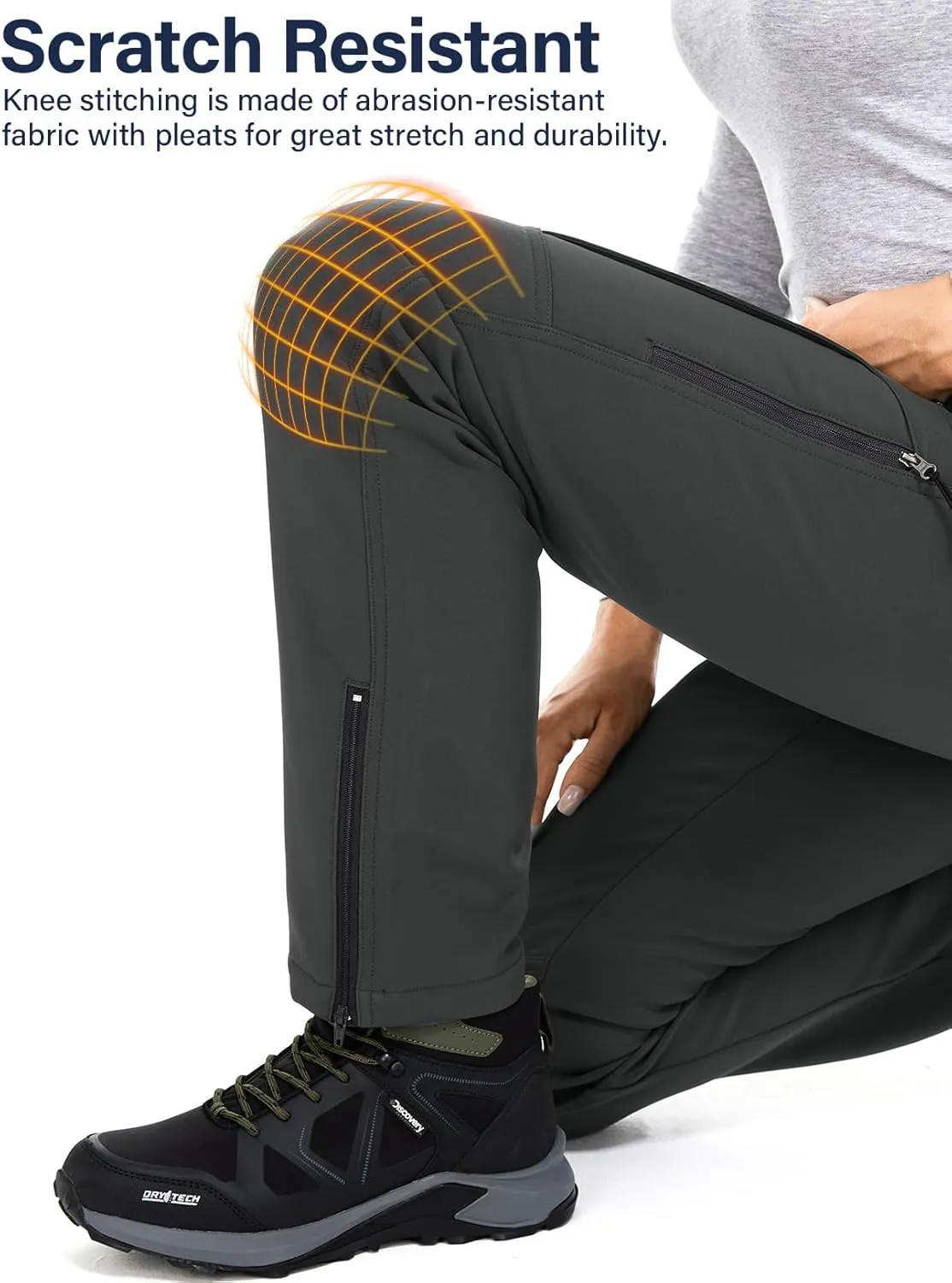 Womens Snow Pants Winter Waterproof Outdoor Soft Shell Fleece Linded Cargo Ski Hiking Pants