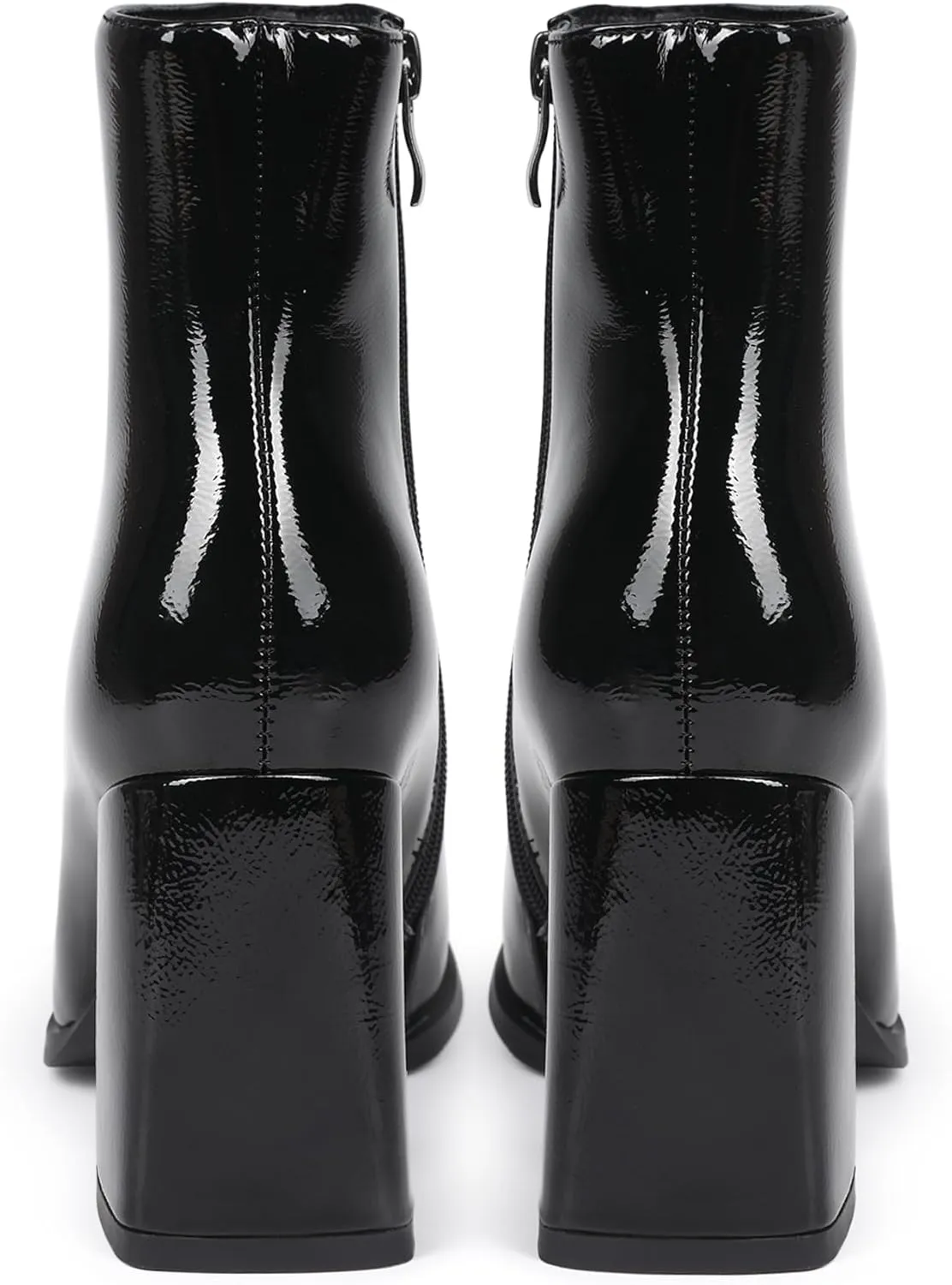 Womens Square Toe Ankle Boots Chunky Heel Causual Comfort Ankle Booties Dress Boots for Women