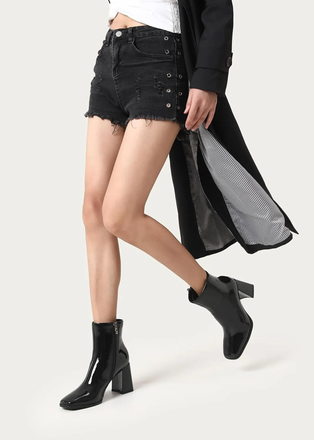 Womens Square Toe Ankle Boots Chunky Heel Causual Comfort Ankle Booties Dress Boots for Women