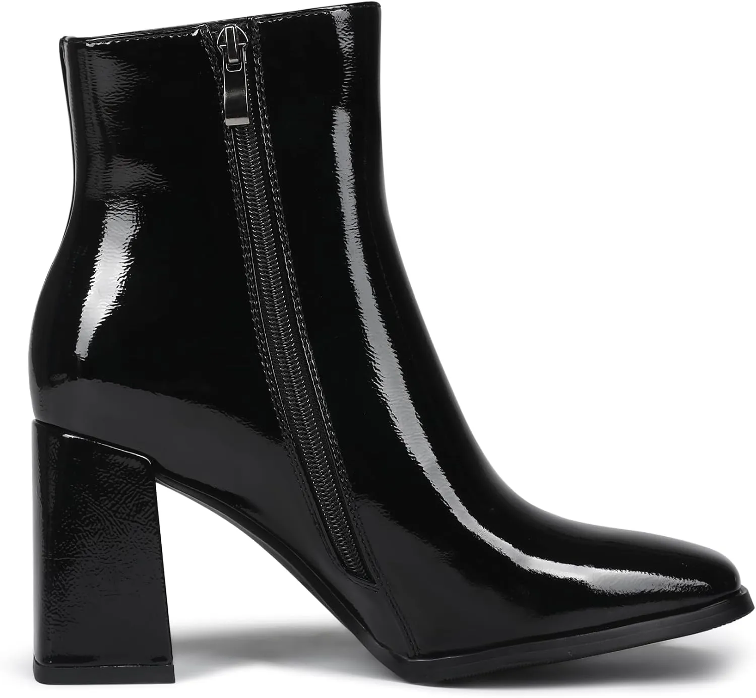 Womens Square Toe Ankle Boots Chunky Heel Causual Comfort Ankle Booties Dress Boots for Women